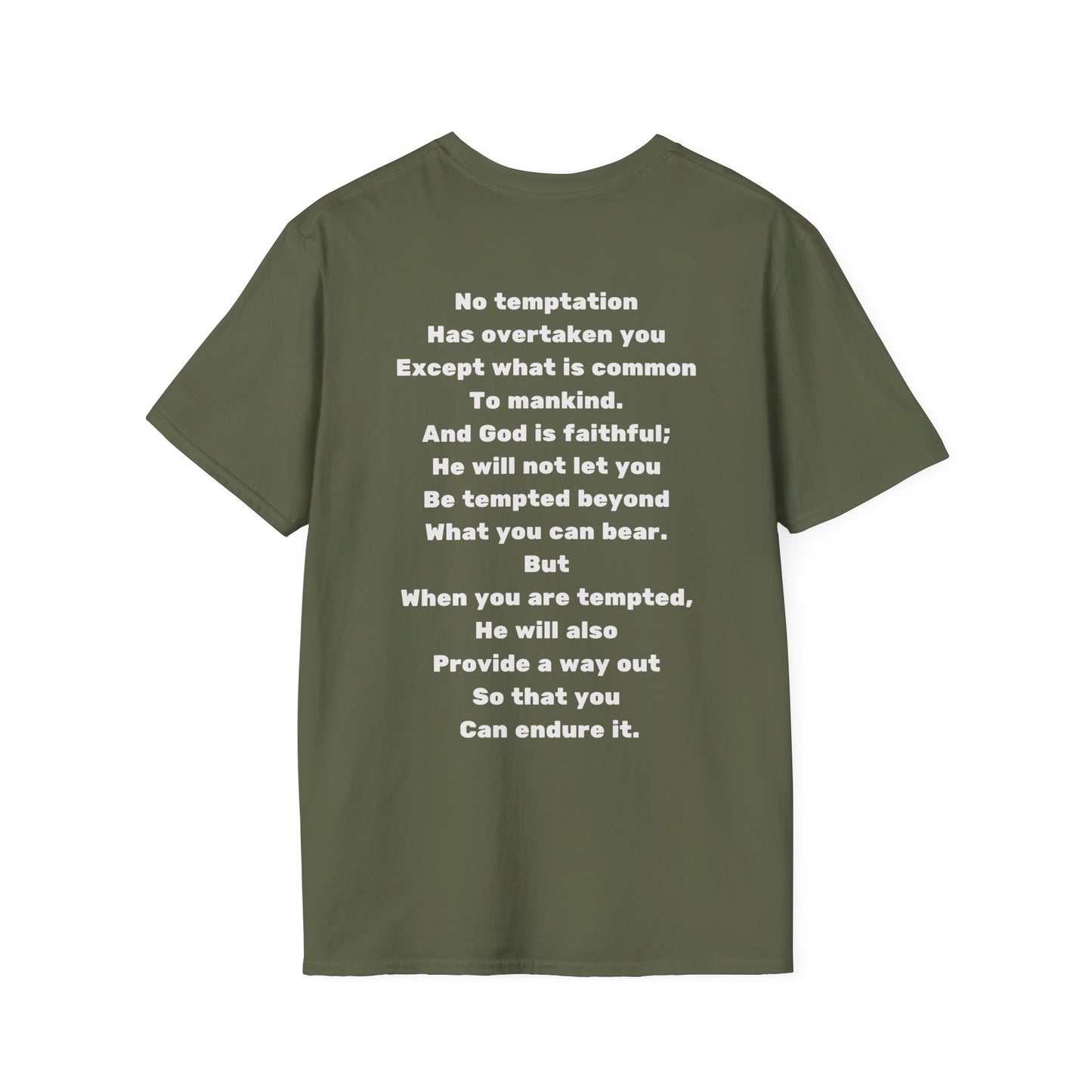 Escape Temptation – 1 Corinthians 10:13 Christian T-Shirt | Faith-Based Encouragement Tee for Men & Women