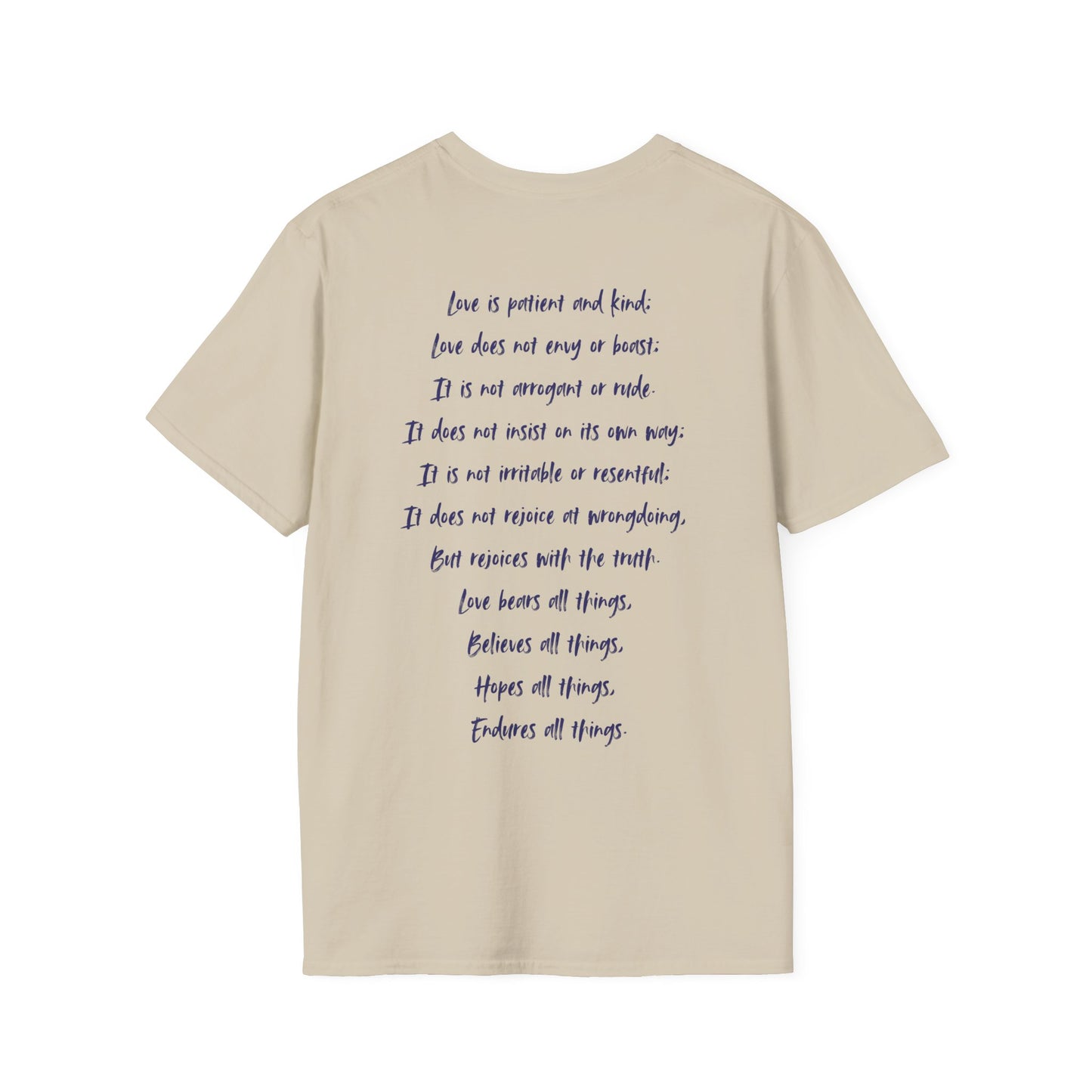 Love IS/Not – 1 Corinthians 13:4-8 Christian T-Shirt | Real Love vs. Counterfeit Love Bible Tee