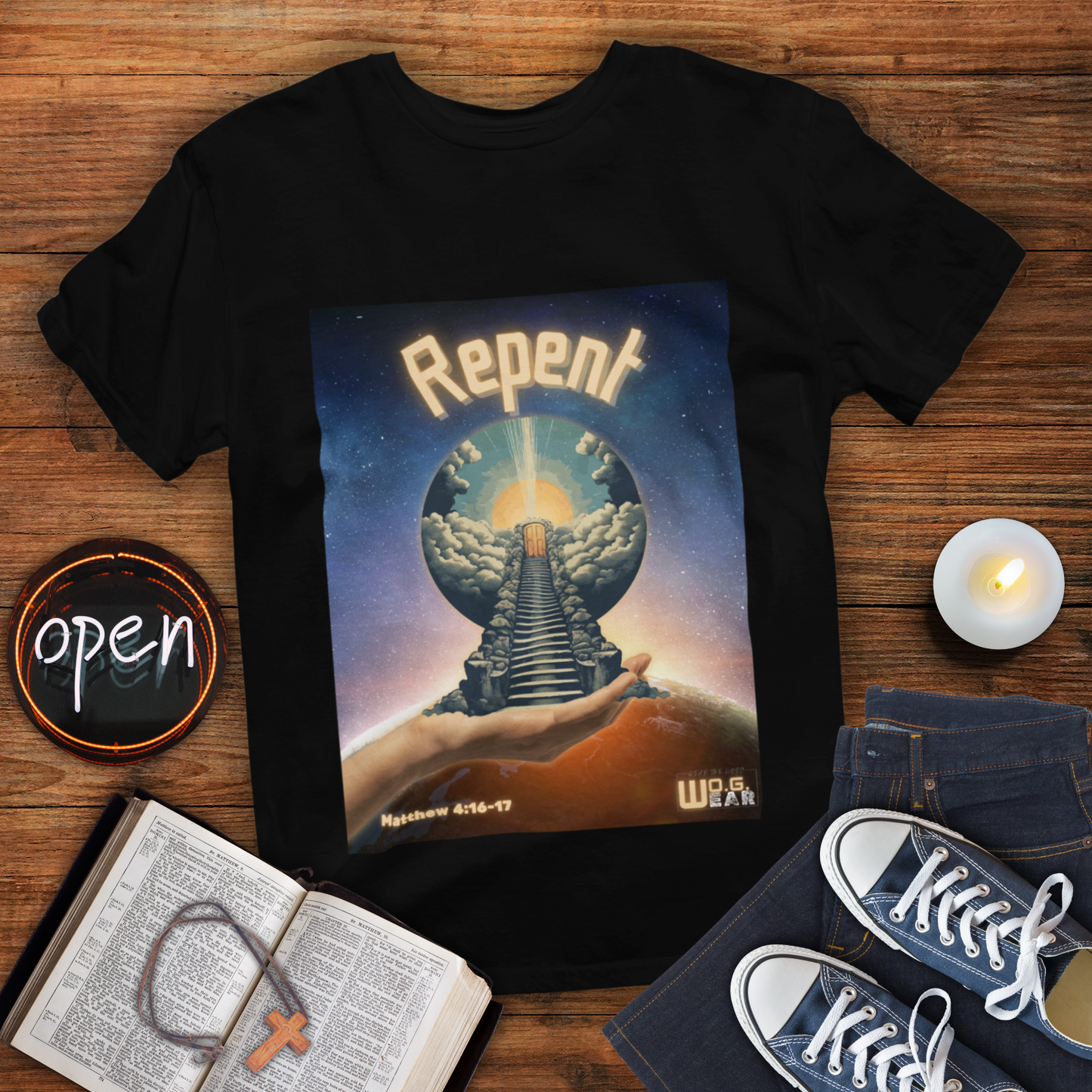Repent – Matthew 4:16-17 Christian T-Shirt | Kingdom Call Faith Tee for Revival and Transformation