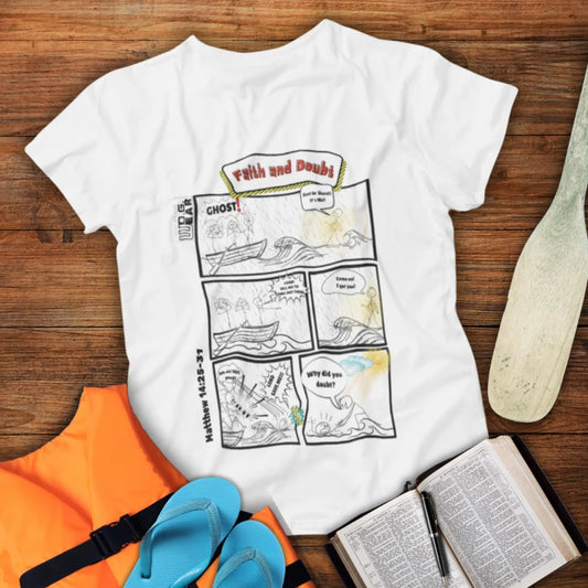 Trust and Doubt – Matthew 14:25-31 Christian T-Shirt | Courage & Faith Tee for Believers