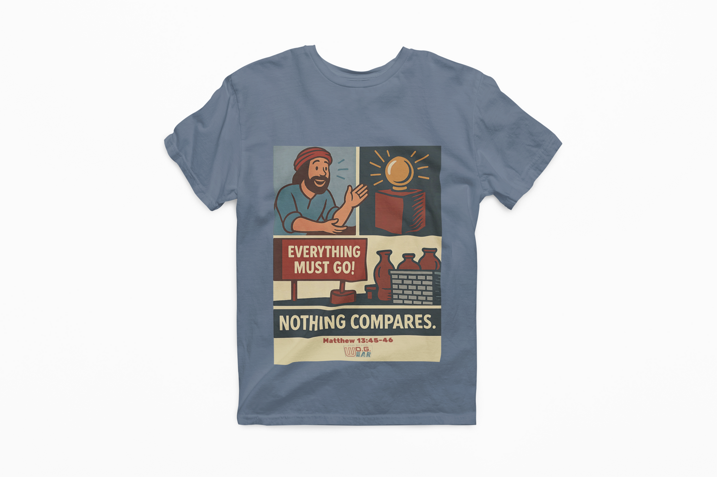 Nothing Compares – Matthew 13:45-46 Christian T-Shirt | Pearl of Great Price Kingdom Tee