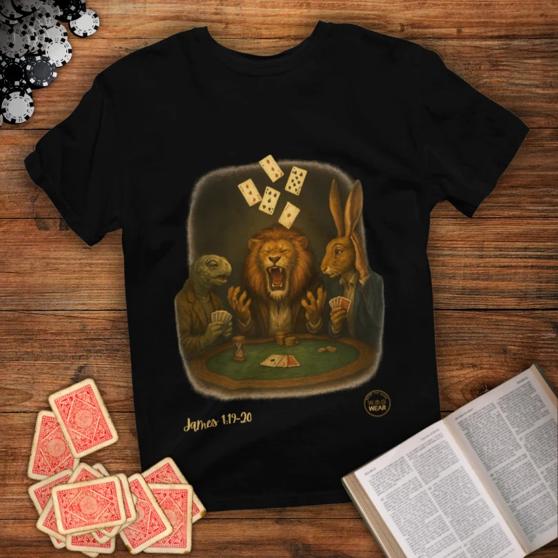 Listen Speak Christian T-Shirt – Be Quick to Hear, Slow to Speak, Slow to Anger (James 1:19–20)