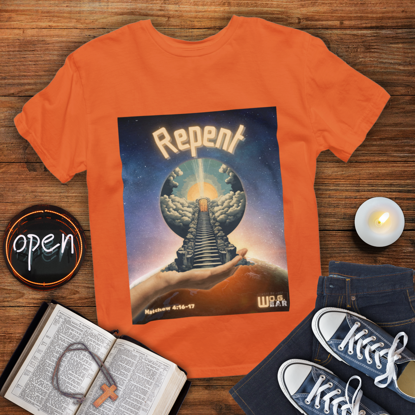 Repent – Matthew 4:16-17 Christian T-Shirt | Kingdom Call Faith Tee for Revival and Transformation