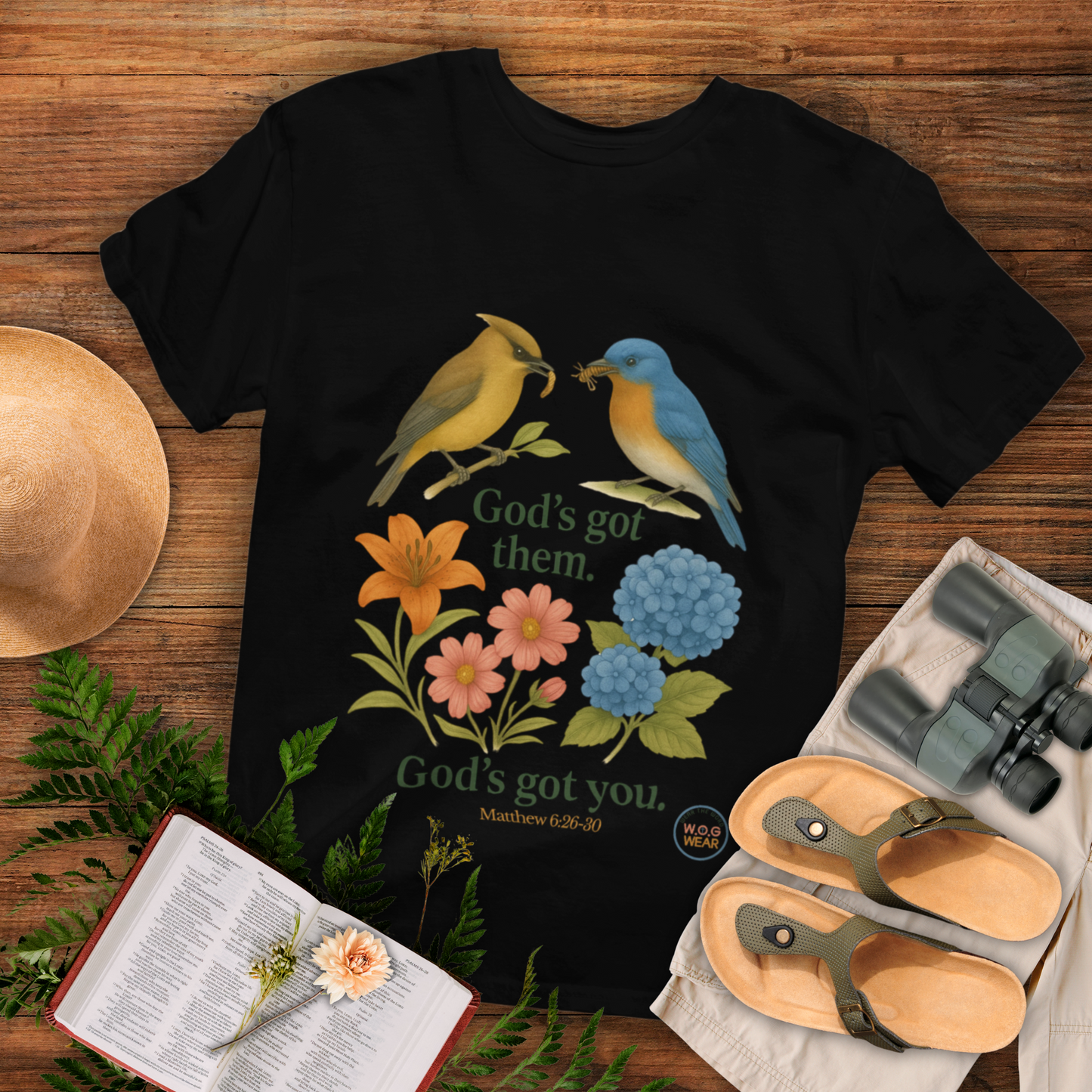 God’s Got You – Matthew 6:26 Christian T-Shirt | Faith-Based Encouragement Tee for Men & Women