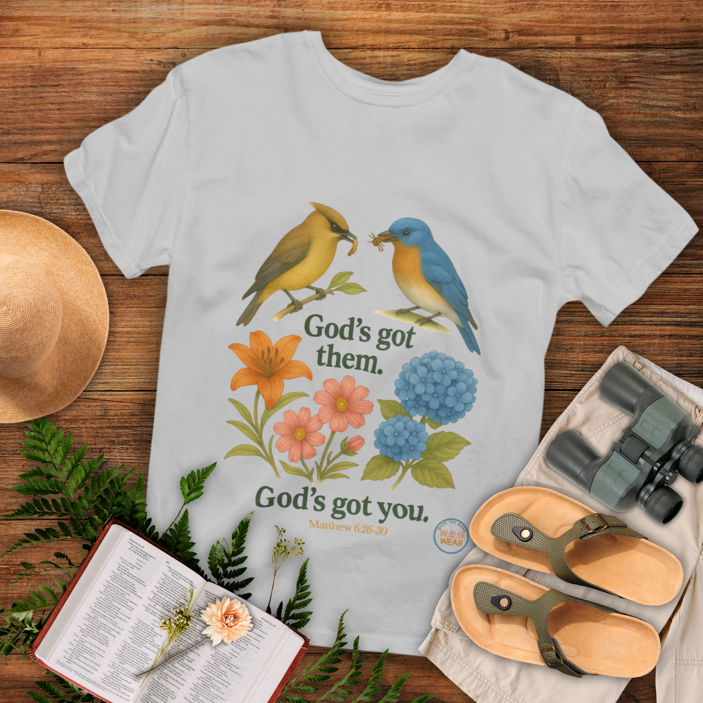God’s Got You – Matthew 6:26 Christian T-Shirt | Faith-Based Encouragement Tee for Men & Women
