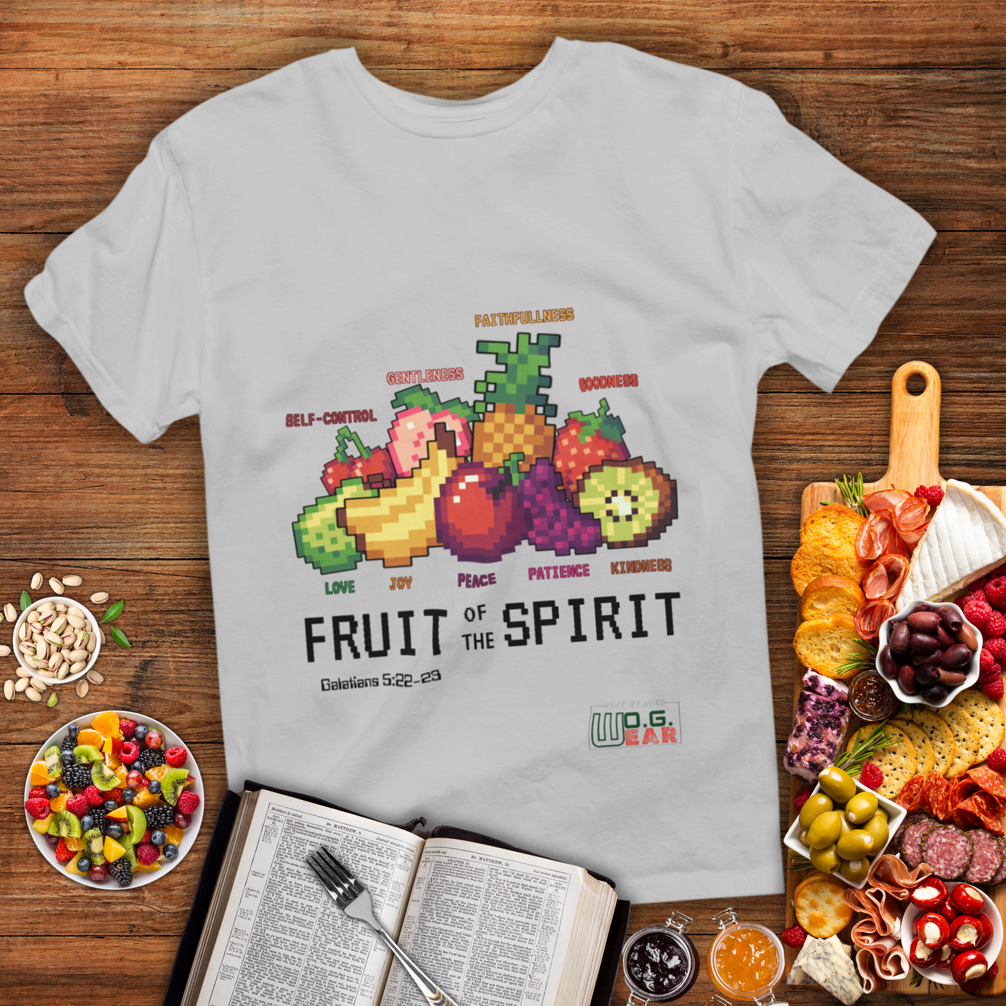 Fruit of the Spirit Tee – Galatians 5:22-23 Christian T-Shirt | Vintage Whimsical Faith Apparel for Men & Women