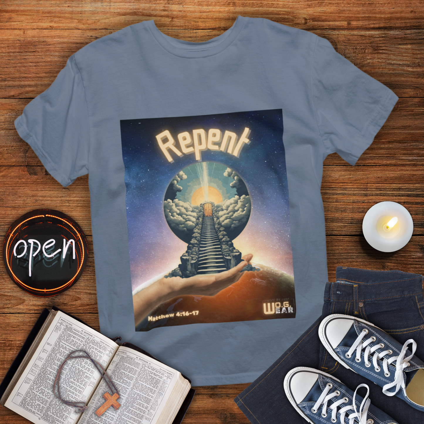 Repent – Matthew 4:16-17 Christian T-Shirt | Kingdom Call Faith Tee for Revival and Transformation