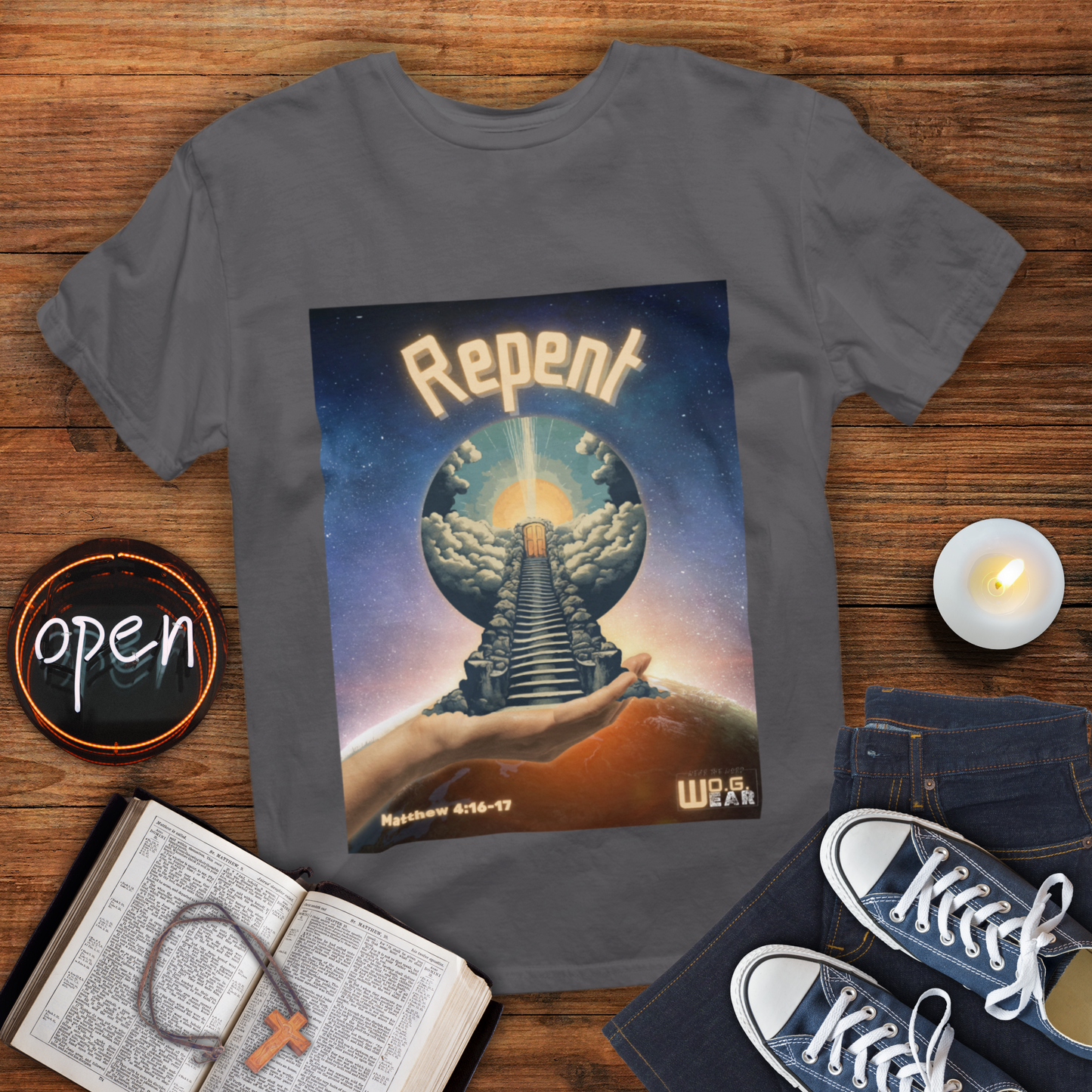Repent – Matthew 4:16-17 Christian T-Shirt | Kingdom Call Faith Tee for Revival and Transformation