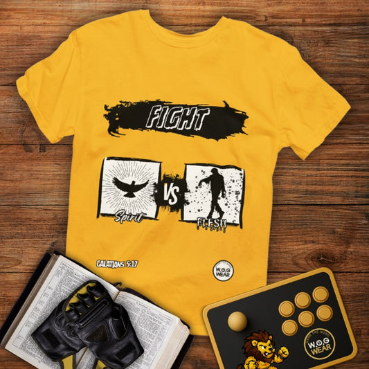 Spirit vs Flesh Christian T-Shirt – Galatians 5:17 | W.O.G. Wear