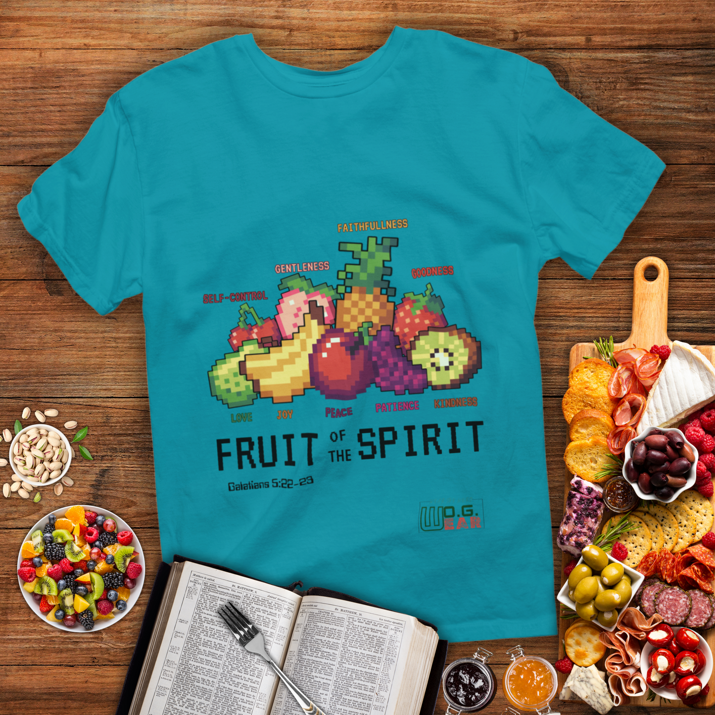 Fruit of the Spirit Tee – Galatians 5:22-23 Christian T-Shirt | Vintage Whimsical Faith Apparel for Men & Women