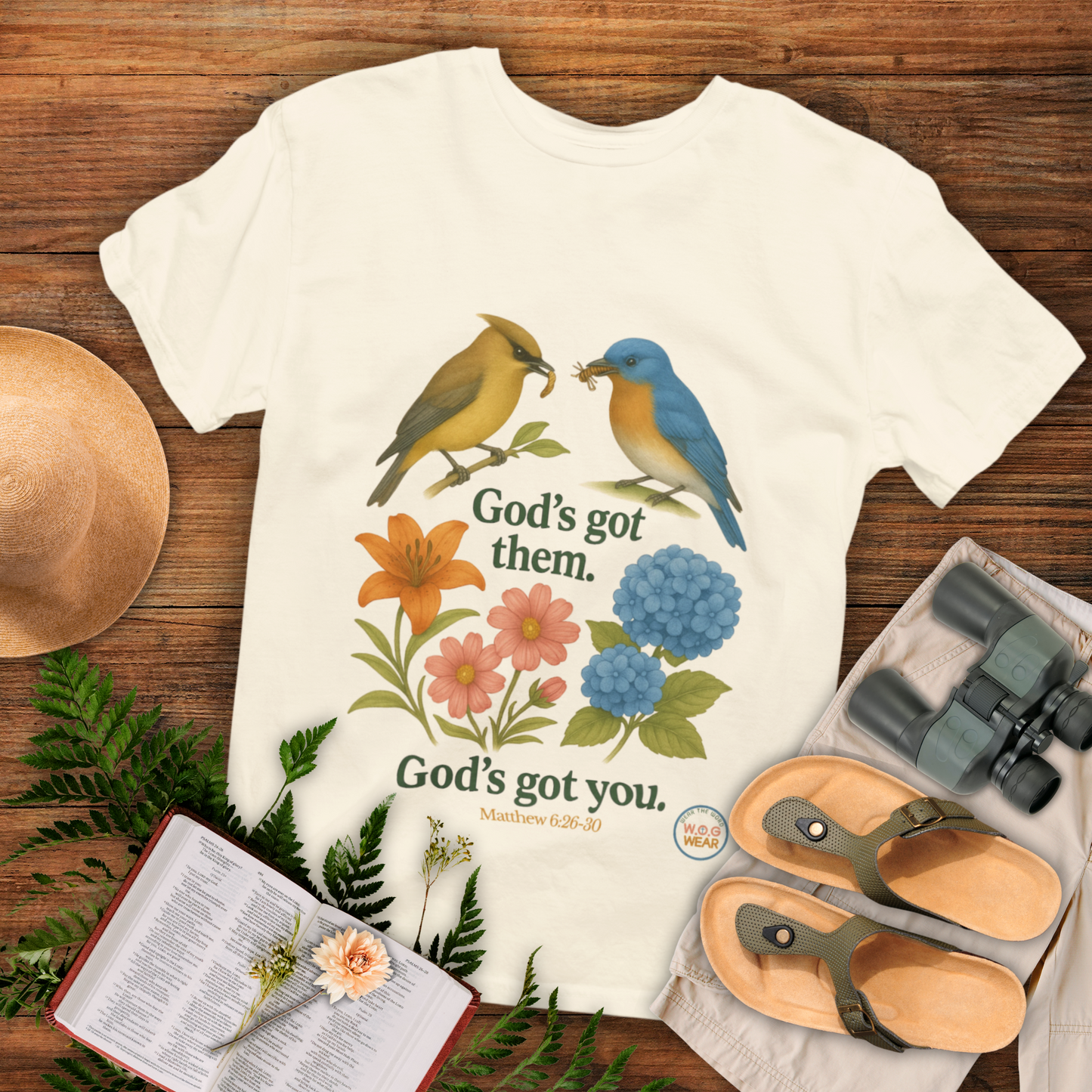 God’s Got You – Matthew 6:26 Christian T-Shirt | Faith-Based Encouragement Tee for Men & Women