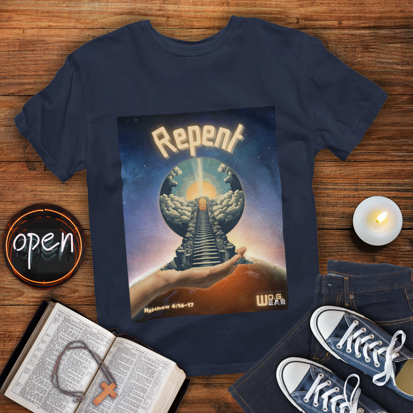 Repent – Matthew 4:16-17 Christian T-Shirt | Kingdom Call Faith Tee for Revival and Transformation