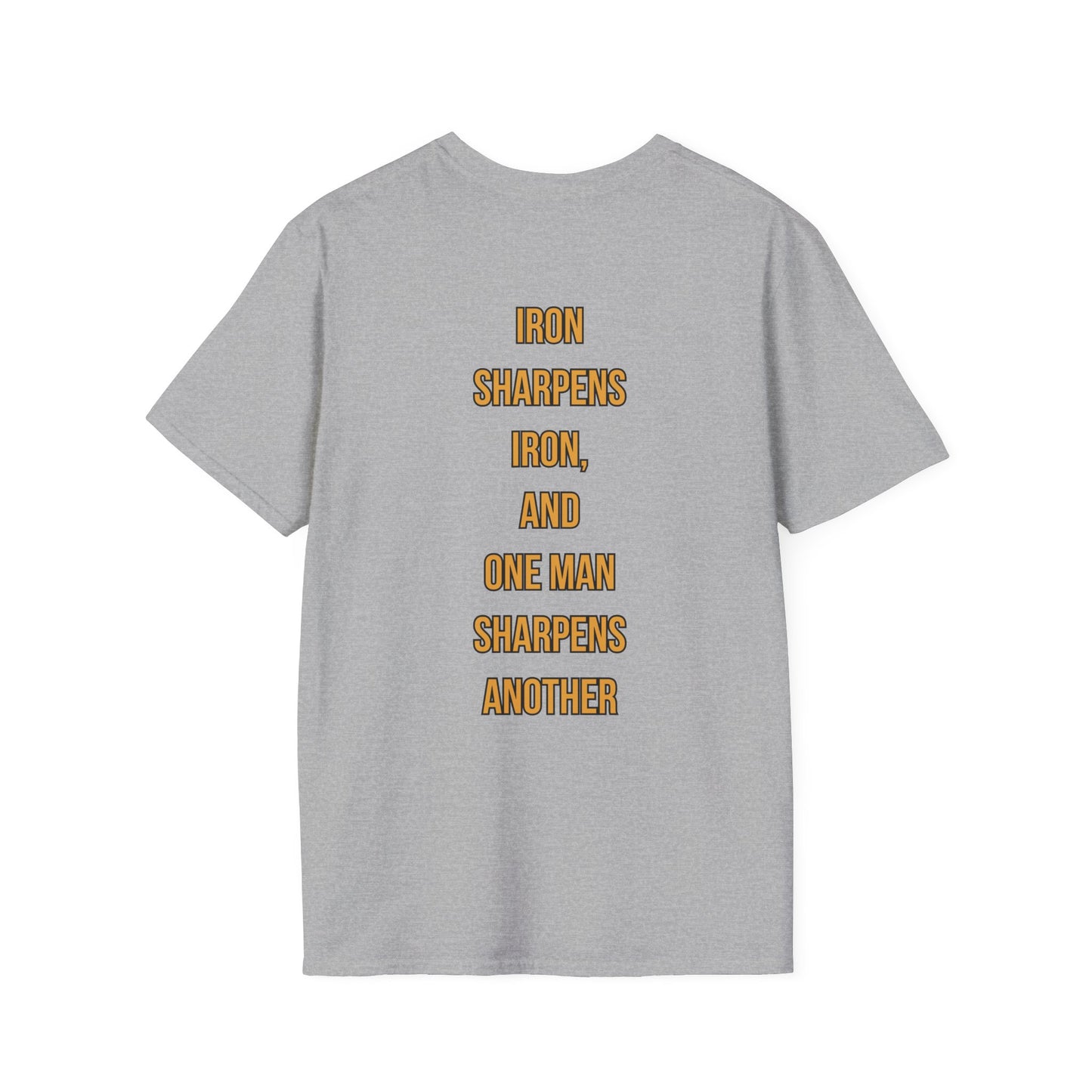 Iron x Iron Christian T-Shirt – Proverbs 27:17 “As Iron Sharpens Iron” Unisex Faith Shirt