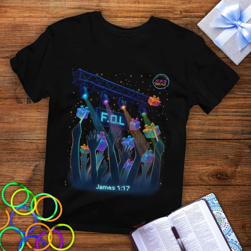 F.O.L. Father of Lights Christian T-Shirt – Every Good Gift Comes from Above (James 1:17)