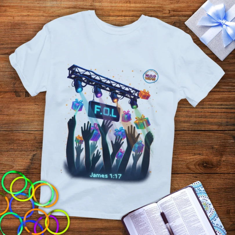 F.O.L. Father of Lights Christian T-Shirt – Every Good Gift Comes from Above (James 1:17)