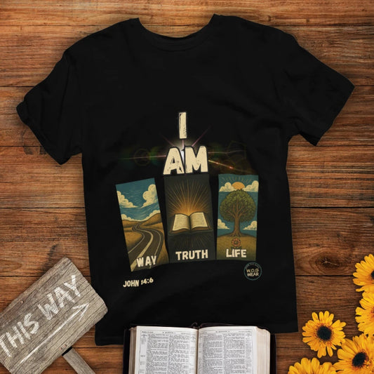 IAM.wtl Christian T-Shirt – Jesus Is the Way, the Truth, and the Life (John 14:6)