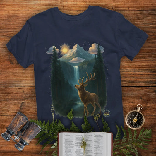 Oh Deer – Christian T-Shirt Inspired by Psalm 42:1–2 | W.O.G. Wear