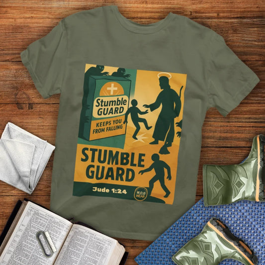 Stumble Guard – Jude 1:24 Christian T-Shirt | Vintage Faith-Based Graphic Tee for Men & Women