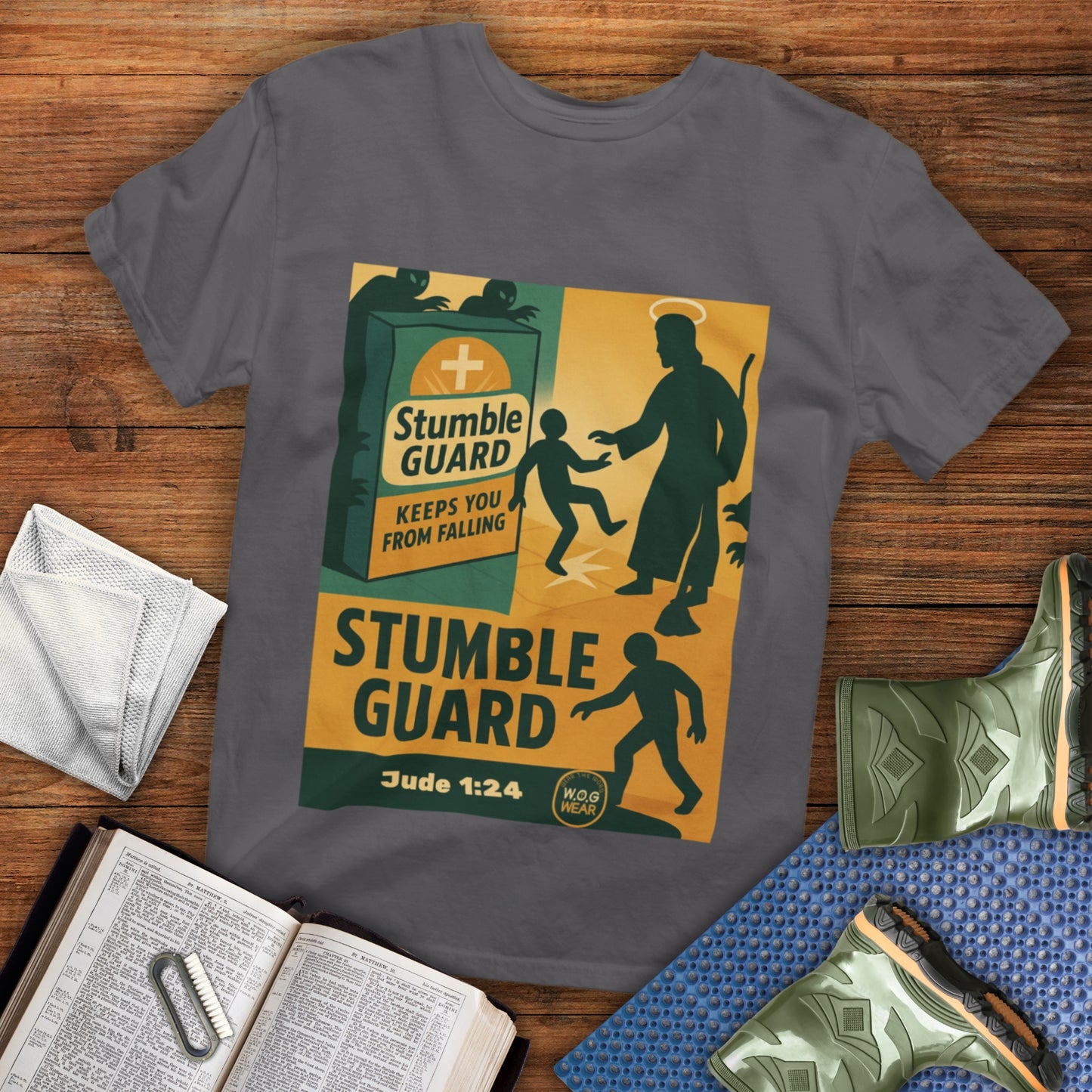Stumble Guard – Jude 1:24 Christian T-Shirt | Vintage Faith-Based Graphic Tee for Men & Women
