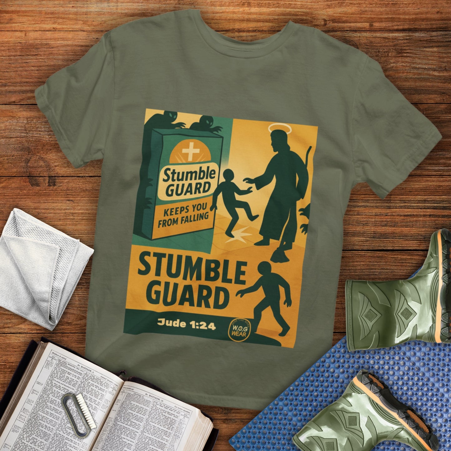 Stumble Guard – Jude 1:24 Christian T-Shirt | Vintage Faith-Based Graphic Tee for Men & Women