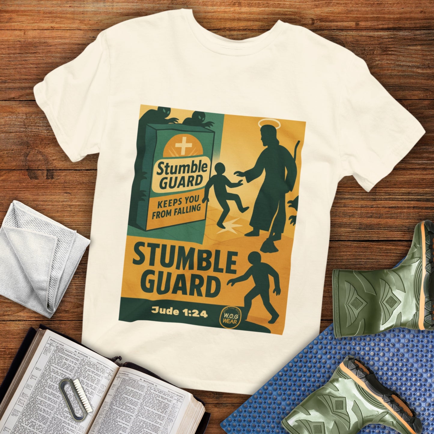 Stumble Guard – Jude 1:24 Christian T-Shirt | Vintage Faith-Based Graphic Tee for Men & Women
