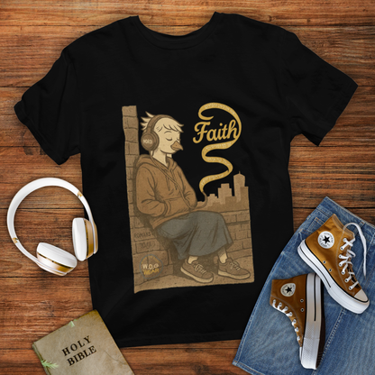 Hearing Faith T-Shirt – Romans 10:17 Bible Verse Christian Shirt
