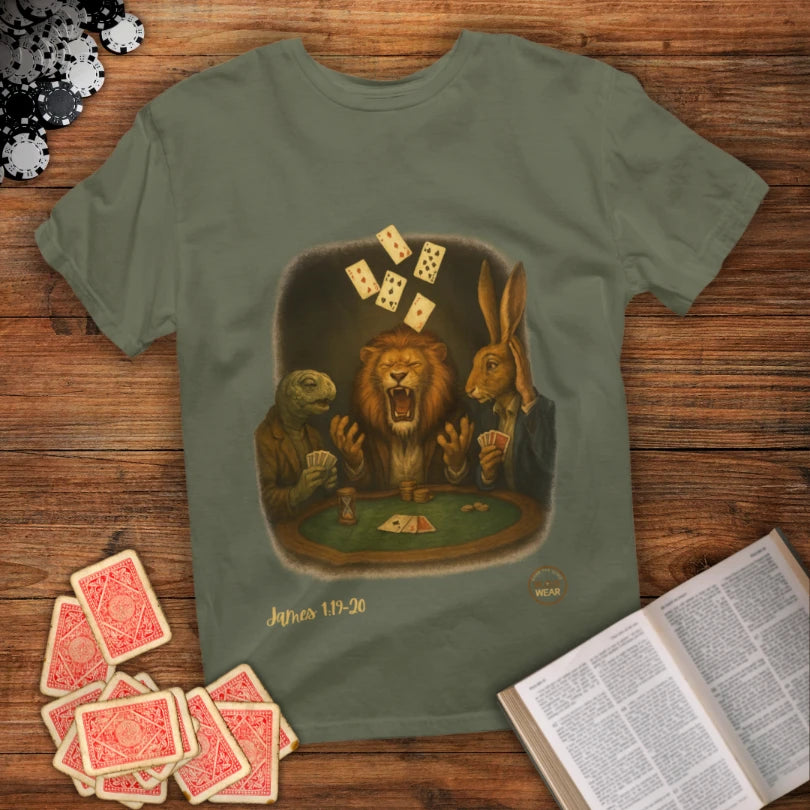 Listen Speak Christian T-Shirt – Be Quick to Hear, Slow to Speak, Slow to Anger (James 1:19–20)