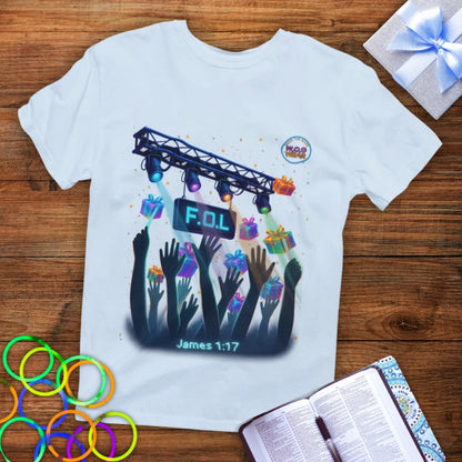 F.O.L. Father of Lights Christian T-Shirt – Every Good Gift Comes from Above (James 1:17)
