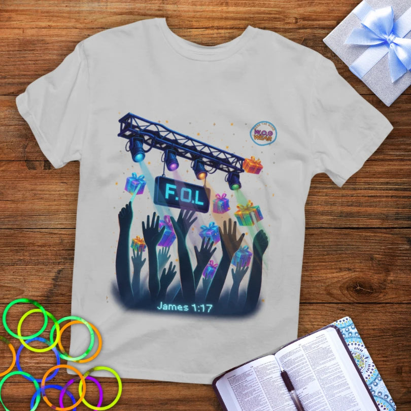 F.O.L. Father of Lights Christian T-Shirt – Every Good Gift Comes from Above (James 1:17)