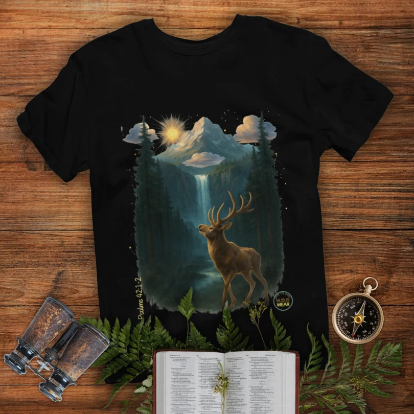 Oh Deer – Christian T-Shirt Inspired by Psalm 42:1–2 | W.O.G. Wear