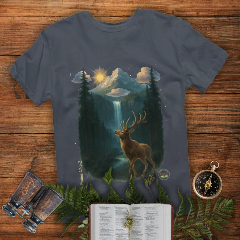 Oh Deer – Christian T-Shirt Inspired by Psalm 42:1–2 | W.O.G. Wear
